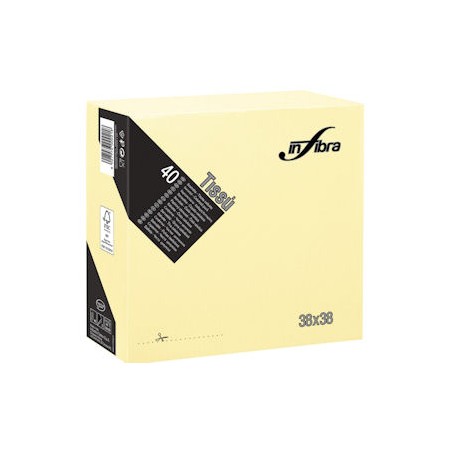 TOVAGLIOLO 38X38 2 V.TISSU' CREMA 40PZ